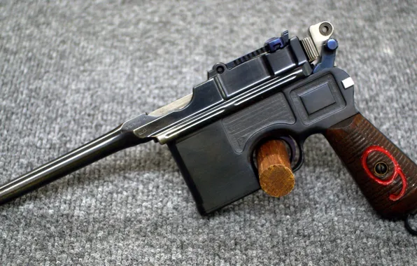 Картинка пистолет, «Маузер», магазинный, Mauser C96