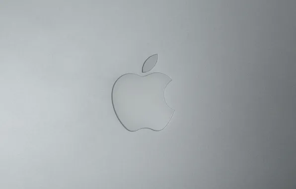 Картинка apple, серебристый, Металл, ноутбук, крышка, macbook
