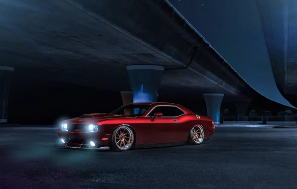 Картинка Muscle, Dodge, Challenger, Red, Car, Candy, Front, American, Wheels, Avant, Garde
