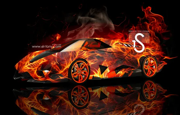 Картинка Lamborghini, Fire, Egoista, el Tony Cars