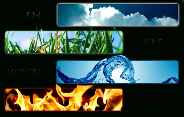 Картинка вода, огонь, земля, воздух, элемент