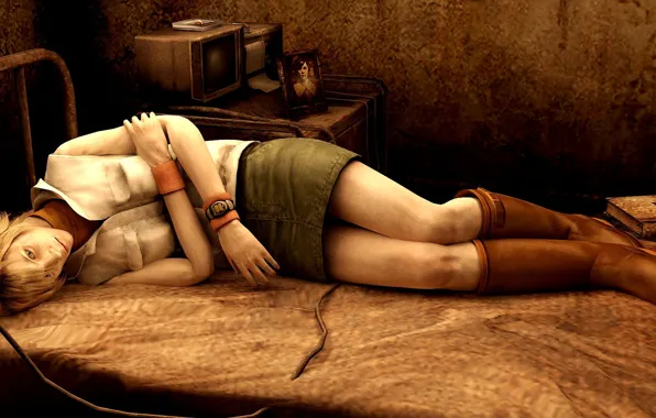 Картинка кровать, сон, ужасы, Хизер, Silent Hill 3