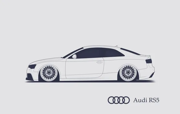Картинка Audi, RS5, Minimalistic, SrCky Design