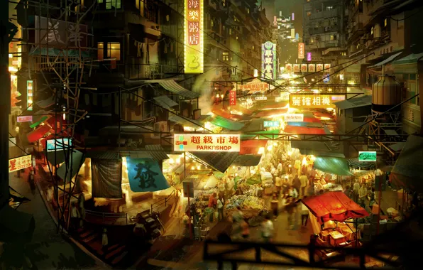Картинка Hong Kong, video game, Sleeping Dogs