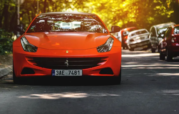 Картинка Ferrari, Red, Car, serbia, Bokeh, belgrade