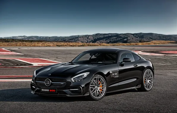 Картинка черный, Mercedes-Benz, мерседес, AMG, Black, брабус, амг, 2015, GT S, C190, Braus