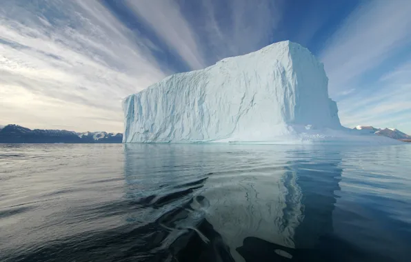 Картинка холод, лед, море, айсберг, льдина, север, арктика