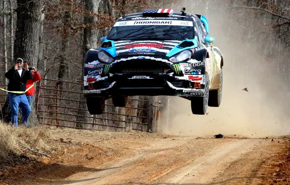 Картинка Ford, Race, Ken Block, Rally, Fiesta, 2014, Woods, 100 Acre