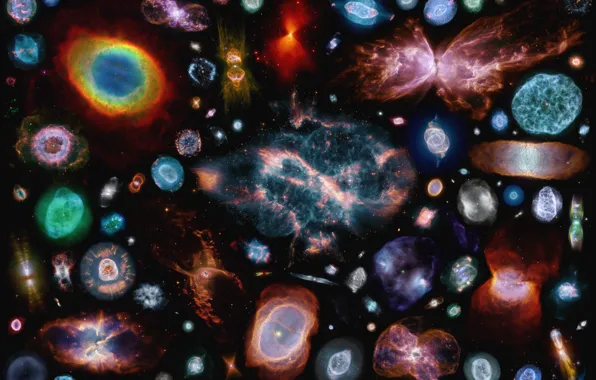 Картинка космос, 100, планетарных туманностей
