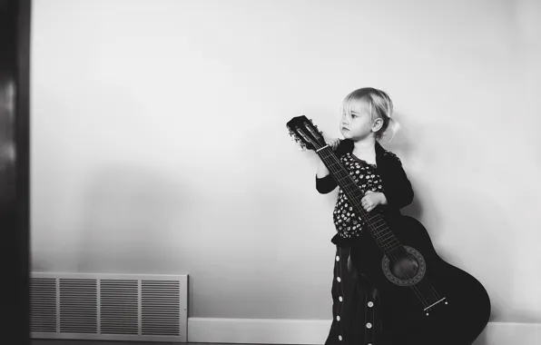 Картинка музыка, гитара, девочка