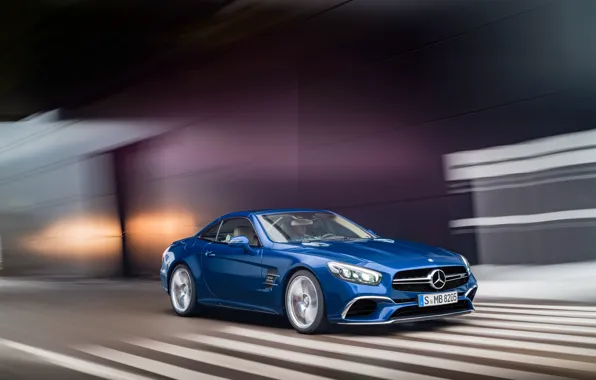 Картинка синий, Mercedes-Benz, кабриолет, мерседес, R231, SL-Class