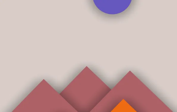 Картинка Android, Circles, Design, Line, Colors, Abstraction, Material, Triangles, 5.0. Lollipop