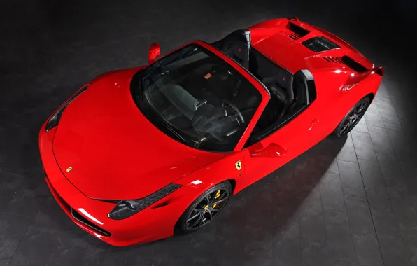 Картинка Красный, Кабриолет, Ferrari, 458, Вид сверху, Spider, Купешка, Capristo