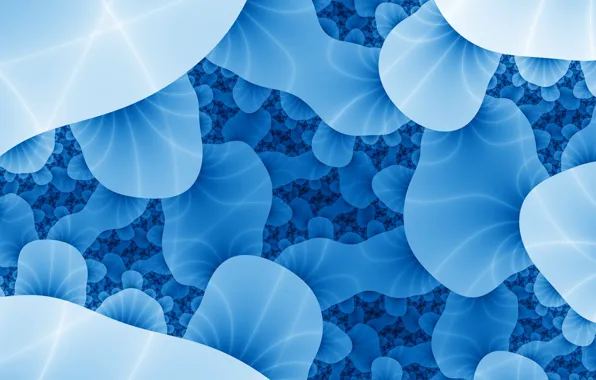 Картинка синий, абстракция, бактерии