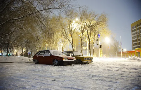 Картинка зима, машина, снег, Авто, Lada, auto, Лада, ВАЗ, 2108, БПАН, Без Посадки Авто Нет