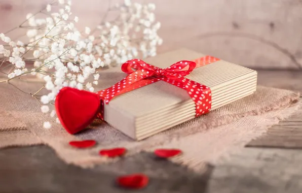 Картинка любовь, подарок, романтика, сердце, love, heart, flowers, romantic, Valentine's Day