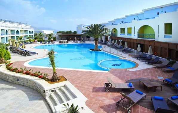 Картинка бассейн, Греция, отель, курорт