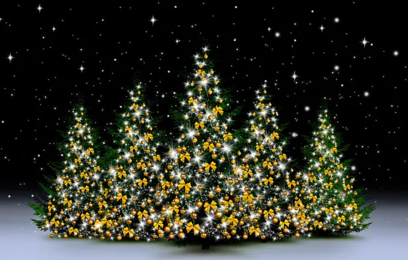 Картинка зима, снег, елка, Новый Год, Рождество, Christmas, winter, snow, decoration, Merry