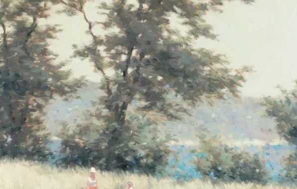 Картинка лето, деревья, луг, Andre Gisson