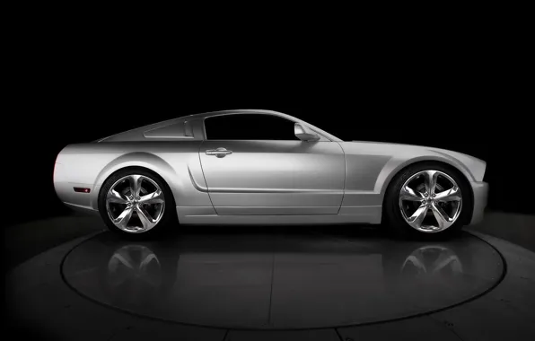 Картинка mustang, silver, ford, 2009, 45th, bok, iacocca, anniversary