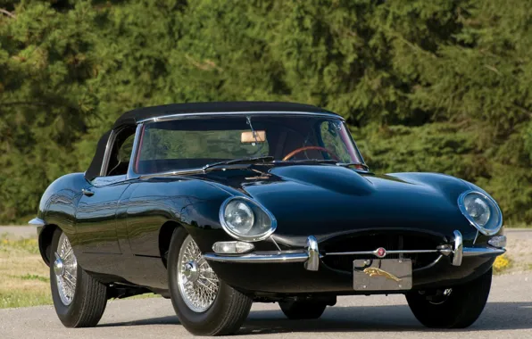 Картинка car, jaguar, retro, e-type, 1961