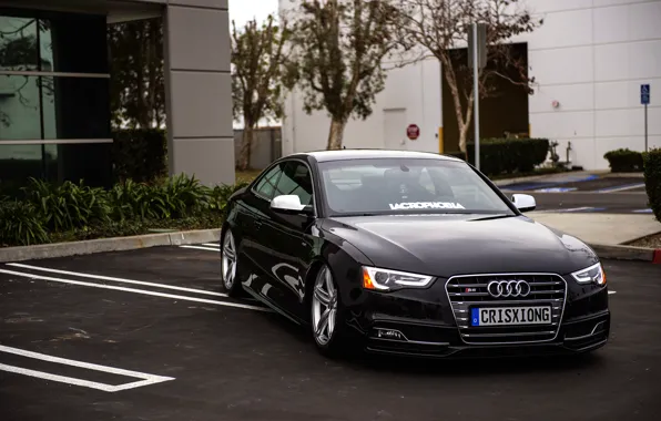 Картинка Audi, ауди, черная, black, front