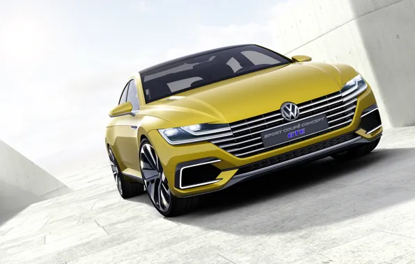 Картинка Concept, спорт, купе, Volkswagen, Coupe, фольксваген, Sport, GTE, 2015