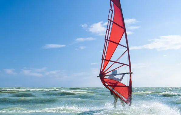 Картинка water, equipment, windsurfing, water sport