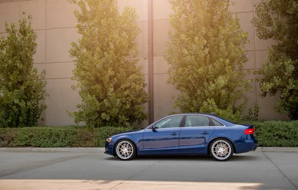 Картинка Audi, ауди, профиль, синяя, blue
