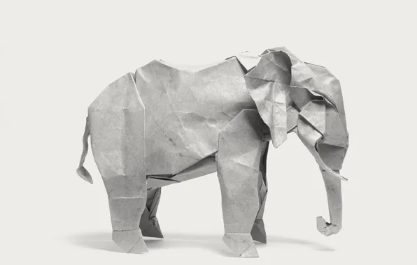 Картинка бумага, слон, оригами