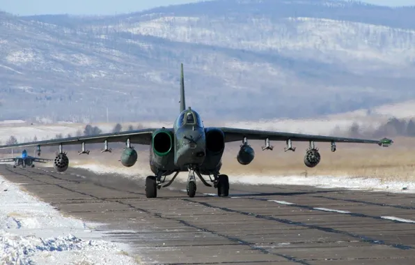 Картинка аэродром, миг-29, Грач, Су-25, Frogfoot, советский/российский бронированный дозвуковой штурмовик