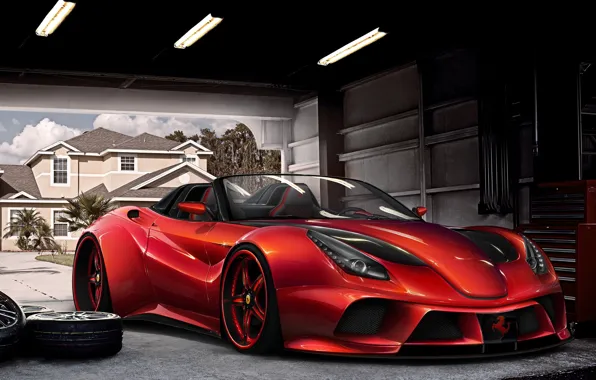 Картинка красный, Ferrari F12 Berlinetta, Virtual Tuning