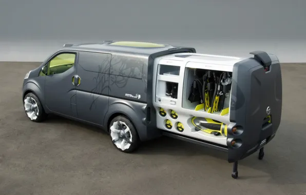 Картинка тюнинг, VW Concept T, Rear And Side, 2007 Nissan NV200 - Sliding Cargo Pod