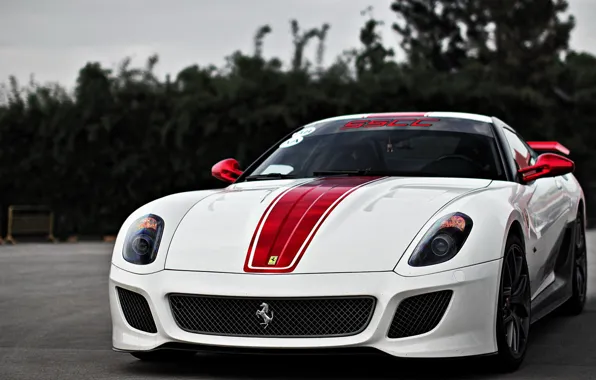 Картинка Ferrari, 599, GTO, White, Supercar