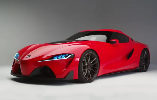 Картинка красный, concept, автомобиль, спорт-купе, Toyota FT-1