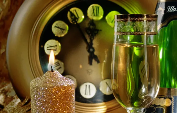 Картинка часы, новый год, ожидание