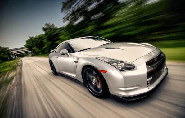 Картинка GTR, Nissan, speed, fast, sports car, moving