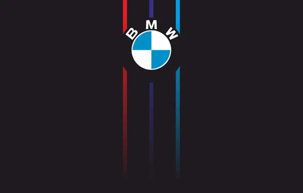 Картинка обои, bmw, минимализм, логотип, logo, темные, m-series
