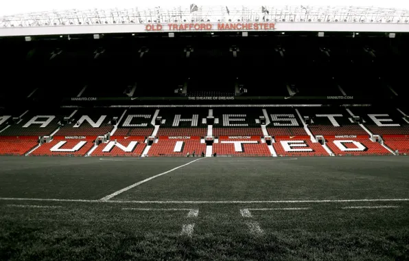 Картинка red, stadium, manchester, football, manchester united, soccer, old trafford