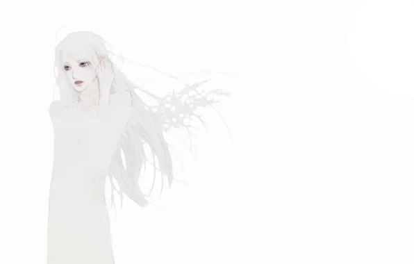 Картинка Девушка, призрак, белый цвет