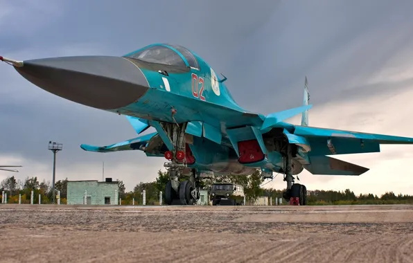 Картинка ВВС, Бомбардировщик, России, Сухой, Су-34