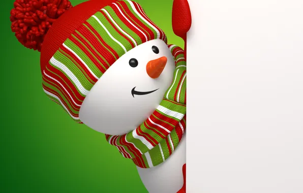 Картинка снеговик, christmas, new year, cute, snowman, banner