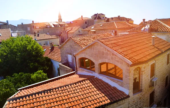 Картинка город, окна, красота, крыши, montenegro, будва