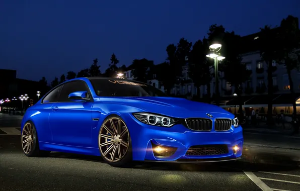 Картинка BMW, blue, front, 4 Series