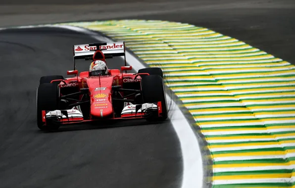Картинка Феррари, Ferrari, Vettel, Brazil Grand Prix