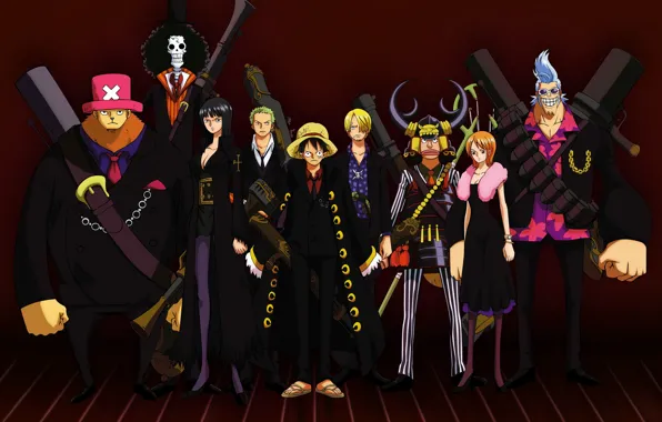 Картинка skull, sword, gun, game, Chopper, One Piece, pirate, weapon, anime, katana, Robin, captain, samurai, asian, …