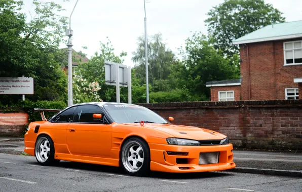 Картинка Silvia, Nissan, orange, S14