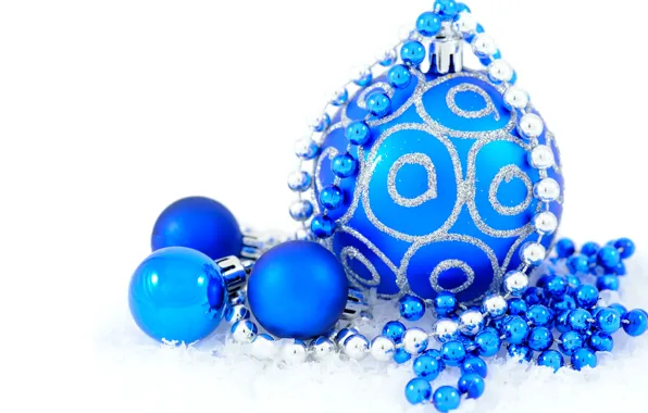 Картинка украшения, шары, Новый Год, Рождество, Christmas, синие, blue, New Year, decoration