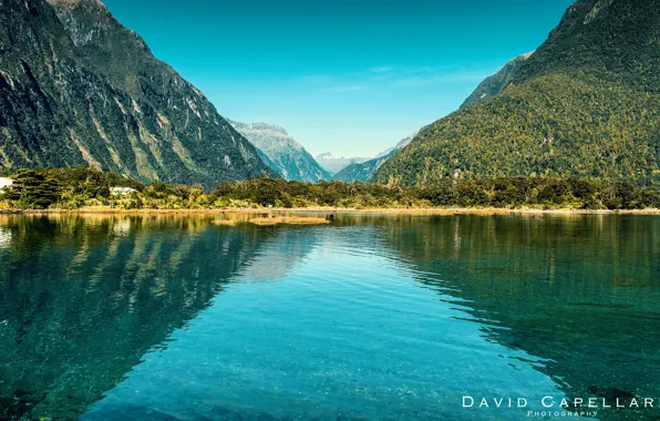 Картинка пейзаж, горы, природа, озеро, New Zealand, David Capellari