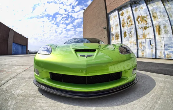 Картинка Corvette, Chevrolet, Green